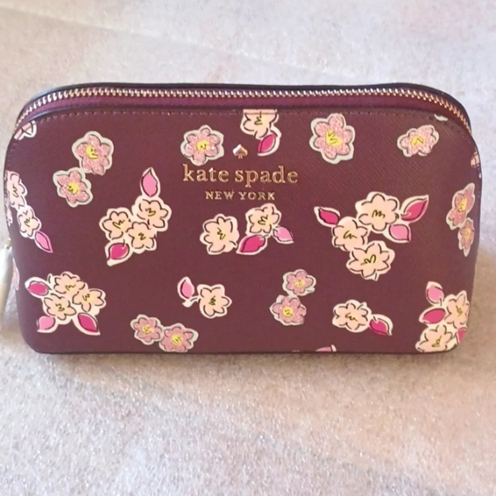 NWT Kate Spade Floral Cosmetic Case - Picture 2 of 8